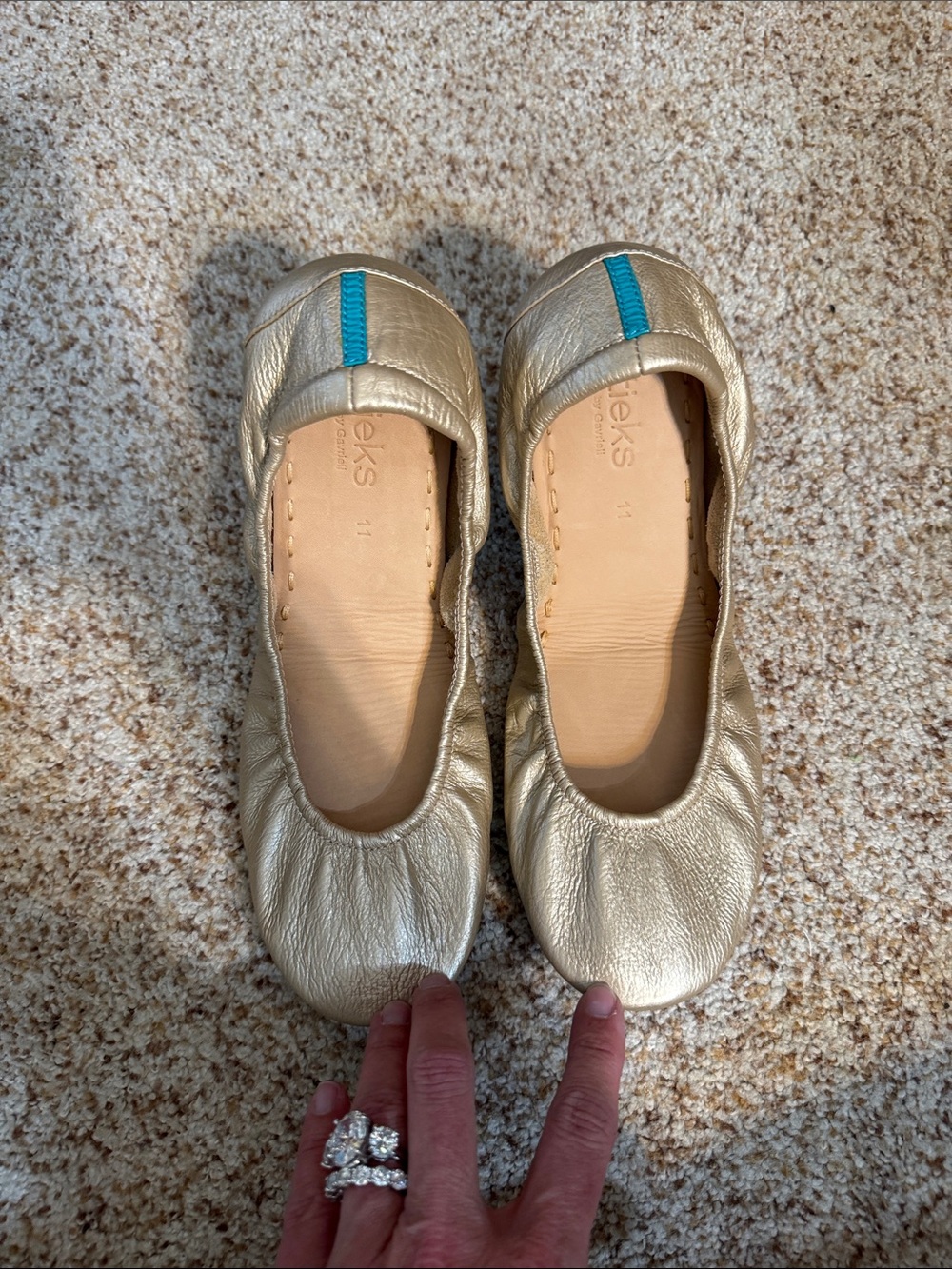 Gold Tieks (might be champagne?)